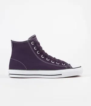 Converse CTAS Pro Hi Suede Shoes - Grand Purple / Vivid Sulfur / White