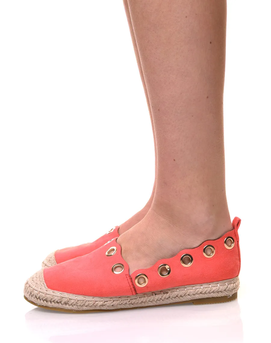 Espadrilles rouges à illets 