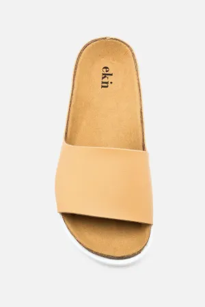 PALM SANDAL cognac vegan